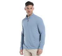 Cubavera Men's Solid Ottoman 1/4 Zip Long Sleeve Polo Sweater, Windward Blue, S