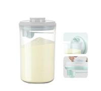 Cubble 2000ml Round Airtight Baby Milk Powder & Food Storage Container | BPA-Free, One-Touch Lid, Built-in Scoop & Hanger, No Scraper | Formula, Snacks, Coffee, Flour