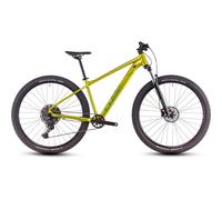 Cube Aim SLX Hardtail Mountain Bike in Flashlime and Juniper XL