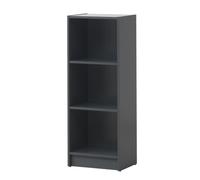 Timber Art Design 3 Tier Medium Narrow Bookcase Shelving Unit Living Room Office Bedroom Dark Grey