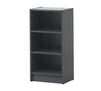 Small 3 Tier Cube Bookcase Display Shelving Storage Unit Furniture Dark Grey