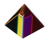 Cube Color Prism, Pyramid Iridescent Suncatcher Rainbow Color Prism Glass Pyramid Desk Ornament for Family and Photo Studio Photography, Decoration Gift Collection (50MM)