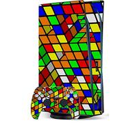 Cube Custom Vinyl Skins for Playstation 5, Wrap Decal Cover Stickers for Playstation 5 Digital edition Console Controller (Rubik's Cube)