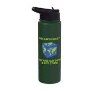 Cube Earth Society - Flat Earther Flat Earth Stainless Steel Insulated Water Bottle