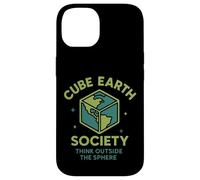 Cube Earth Society, Think Outside The Sphere Satirical Case for iPhone 14