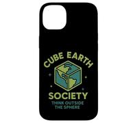 Cube Earth Society, Think Outside The Sphere Satirical Case for iPhone 14 Plus