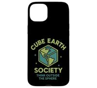 Cube Earth Society, Think Outside The Sphere Satirical Case for iPhone 15 Plus