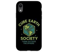 Cube Earth Society, Think Outside The Sphere Satirical Case for iPhone XR