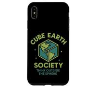 Cube Earth Society, Think Outside The Sphere Satirical Case for iPhone XS Max