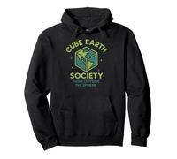 Cube Earth Society, Think Outside The Sphere Satirical Pullover Hoodie