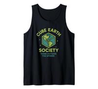 Cube Earth Society, Think Outside The Sphere Satirical Tank Top