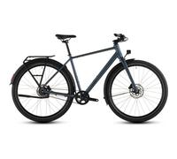 Cube Editor Pro FE Hybrid Bike in Mineralblue and Chrome L