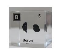 Cube Element Cubes 5cm/2in Encased in Crystal-Clear Lucite Acrylic for Periodic Table Collection Display or Educational Purposes-5-B Boron