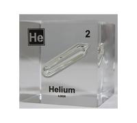 Cube Element Cubes 5cm/2in Encased in Crystal-Clear Lucite Acrylic for Periodic Table Collection Display or Educational Purposes-2-He Helium