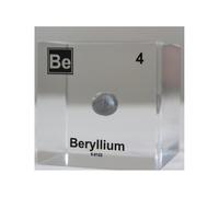 Cube Element Cubes 5cm/2in Encased in Crystal-Clear Lucite Acrylic for Periodic Table Collection Display or Educational Purposes-4-Be Beryllium