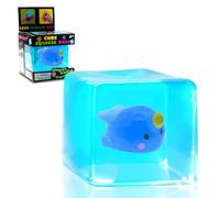 Cube Fidget Toy with Maltose Filling - Glow-in-The-Dark Unicorn Whale Inside, Squishy Sensory Toy, Stress Relief Toy for Halloween, Christmas & Birthday Gift