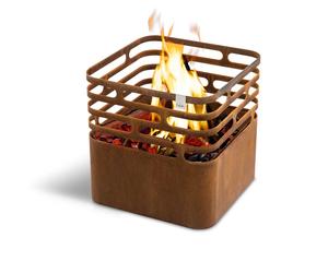 CUBE Fire Basket Corten Steel