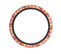 Cube Flamingo Printed Steering Wheel Protective Cover Elastic Steering Wheel Decorative Cover Suitable For SUV Truck