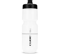 Cube Flow Bottle - Transparent, 0.75L / Bicycle Cycling Cycle Biking Bike Riding Ride Mountain MTB Road Water Vessel Bidon Flask Canteen Sport Outdoor Drink Gym Accessory Fits HPP HPA Cage 750ml