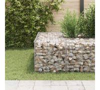 vidaXL Cube Gabion Raised Bed Steel Wire 50x50x50 cm, Silver