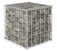 vidaXL Cube Gabion Raised Bed Steel Wire 30cm Outdoor Pot Garden Raised Bed
