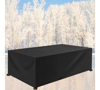 Cube Garden Furniture Cover 90 x 170 x 90 cm(L x W x H) Waterproof, Windproof, Anti-Uv, Fade Resistant, Outdoor Patio Set Cover Patio Table Set Cover, for Garden Table Chair Sofa, Black