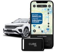 Cube GPS Tracker Vehicle Assets for Kids Dogs Mini GPS Tracker Car Tracker Device: Real Time Worldwide Location SOS Pings Geofence + Rechargeable Battery Requires Subscription