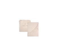 Cube Home - Luxury Fitted Sheet, Deep Pocket - 100% Natural Bamboo, Soft, Breathable, Anti-Bacterial, Anti-Allergy, Double Bed 140x200 cm - Camel