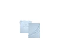 Cube Home - Luxury Fitted Sheet, Deep Pocket - 100% Natural Bamboo, Soft, Breathable, Anti-Bacterial, Anti-Allergy, King Bed 150x200 cm - Light Blue