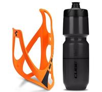 Cube HPP Cage & 750ml Flow Cycling Bottle Kit (Orange/Black)