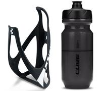 Cube HPP Cycling Cage & Flow 500ml Bike Bottle Kit (Black/White)