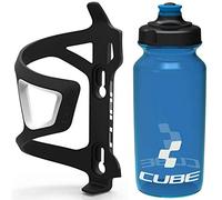 Cube HPP Right Side Loading Cage - Black & Icon Bottle - Blue, 750ml / Lightweight Bicycle Cycling Cycle Bike MTB Mountain Road Water Drink Flask Bidon Bracket Mount Holder HPA HPP Set Accessories