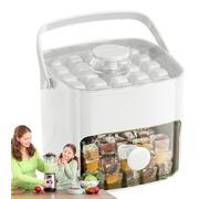 Cube Ice Mold,Chilling Cube Making Mold with Lid - Press-Type Design Easy Release Ice Making Aid for Daily Life Kitchen Gathering Picnic Camping