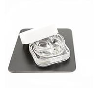 Cube Jar Glass Containers w/Three Compartments (2ml each compartment) (60 Pack) | Square Jar (White Lid)