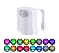 Cube-LED 16 Colours Motion Activated Toilet Night Light - Smart Toilet Bowl Light LED Lights, Internal Memory & Light Detection Function - Enhance Your Bathroom Experience! (1 Pack of)