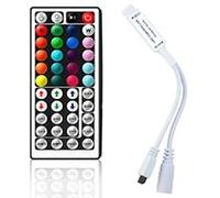 Cube-LED 44 Keys DC5V/12V/24V IR Wireless RGB Remote Controller for 3528 5050 2835 SMD RGB LED Strip Lights,Illuminate Your Space with Precision (5-24V 44Key IR [White])