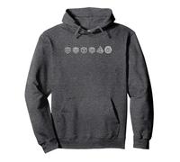 CUBE LINEUP - for those who Solve a Cube Pullover Hoodie, Adult Unisex, Dark Heather Grey, XX-Large