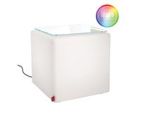 CUBE Outdoor LED Battery Stool & Side Table with Glass Table Top Moree - 4260218360105