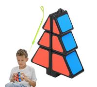 Cube Pendant - Christmas Tree Shape Speed Cube 1X2X3 Christmas Tree | Decoration Smooth Special-shaped Puzzle Keyring