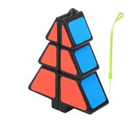 Cube Pendant - Christmas Tree Shape Speed Cube Ultra Smooth Puzzle Pendant Creative Toy 1x2x3 | Festive Tree Decoration Smooth Mini Puzzle with Keychain Holiday Gift
