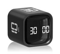 Cube Pomodoro Timer, Desk Productivity Timer 5/10/30/60 Minutes & Custom Countdown, Adjustable & Silent Visual Timer, ADHD Tool Flip Rotating Portable Multi Timers for Study Task Work Kitchen School