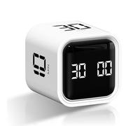 Cube Pomodoro Timer, Smart Productivity Timer 5/10/30/60 Minutes & Custom Countdown, Pause & Resume, Adjustable & Silent Visual Timer, Portable Rotation Multi Desk Timer for Study Task Work Kitchen