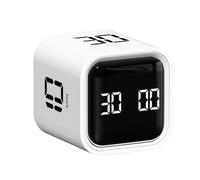 Cube Pomodoro Timer, Smart Productivity Timer 5/10/30/60 Minutes & Custom Countdown, Pause & Resume, Adjustable & Silent Visual Timer, Portable Rotation Multi Desk Timer for Study Task Work Kitchen
