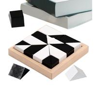 Cube Puzzle with Storage Tray | Hiding Geometric Shape Pattern Jigsaw,Logic Skill Training Toy Desktop Games for Preschoolers Toddler Children Girls Son Daughter