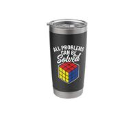 Cube Speed Cubing Puzzle Master All Problems Can Be Solved Stainless Steel Insulated Tumbler