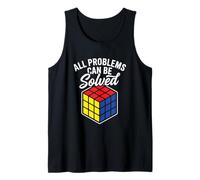 Cube Speed Cubing Puzzle Master All Problems Can Be Solved Tank Top