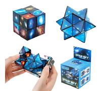 Cube Star Cube 2 in 1, Infinity CubeChangeable MagicCube 3D PuzzleCube for Kids and Adults,Educational Sensory Toys Gifts for Boys and Girls Ages 8-12