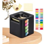 Cube Sticky Note Holder, 4-in-1 Memo Holder, Pop-up Note Dispenser, Paper Notepad Organizer, Colorful Index Stickers, Office Supplies Organizer, Desk Note Holder, Sticky Note Storage Box, Compact Memo