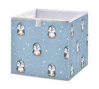 Cube Storage Bins Cute Little Penguin Collapsible Fabric Storage Baskets, for Bedroom, Living Room Study Room, 15x10x7 inch Large Clothes Organizer Box