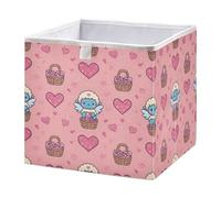 Cube Storage Bins Cute Little Sheep Collapsible Fabric Storage Baskets, for Bedroom, Living Room Study Room, 15x10x7 inch Large Clothes Organizer Box